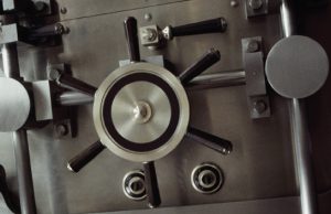 bank vault door installed by black mesa security