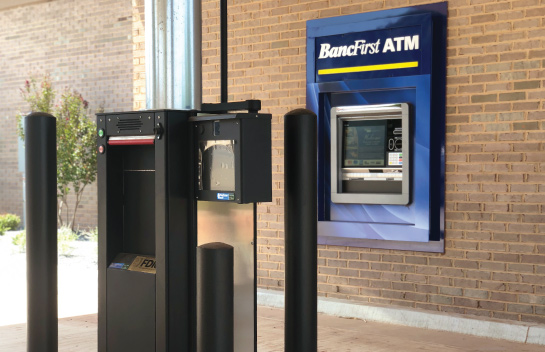 BancFirst Drive up banking customer kiosk and atm