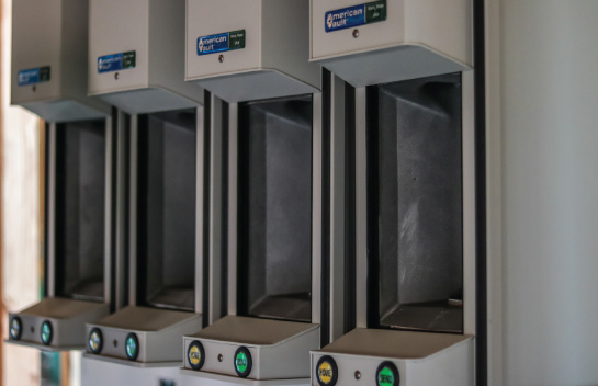 bank pneumatic tube system Installation project completed by black mesa security