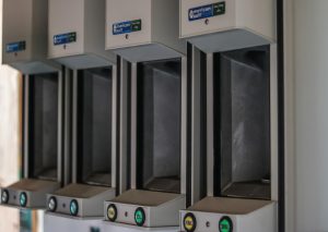 bank pneumatic tube system Installation project completed by black mesa security