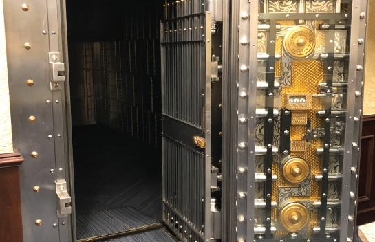 open vault door installed by black mesa security